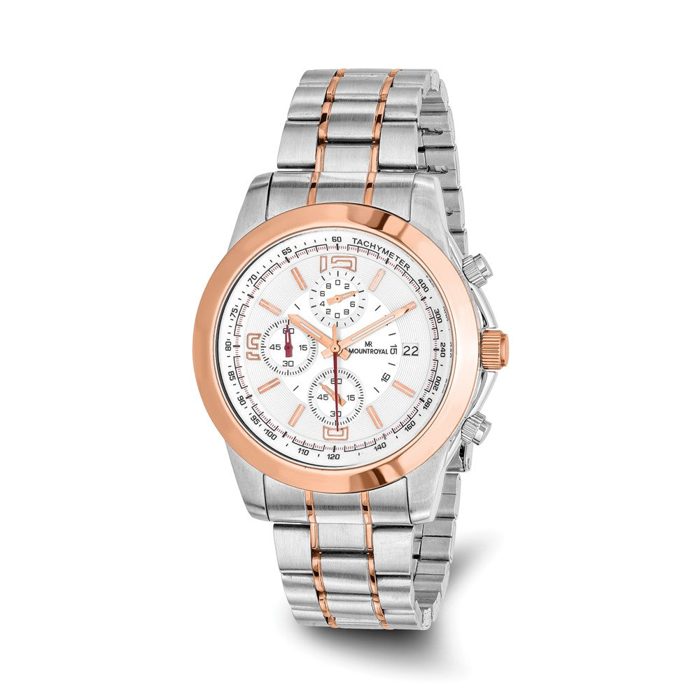 Mountroyal Mens Rose 2-Tone Stainless Steel Chronograph Watch, Item W9787 by The Black Bow Jewelry Co.