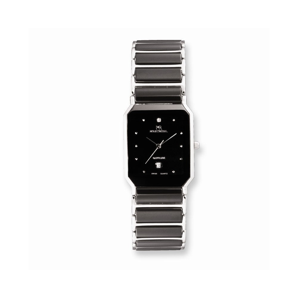 Mountroyal Mens Ceramic Swiss Movement 27x32mm Watch, Item W9791 by The Black Bow Jewelry Co.