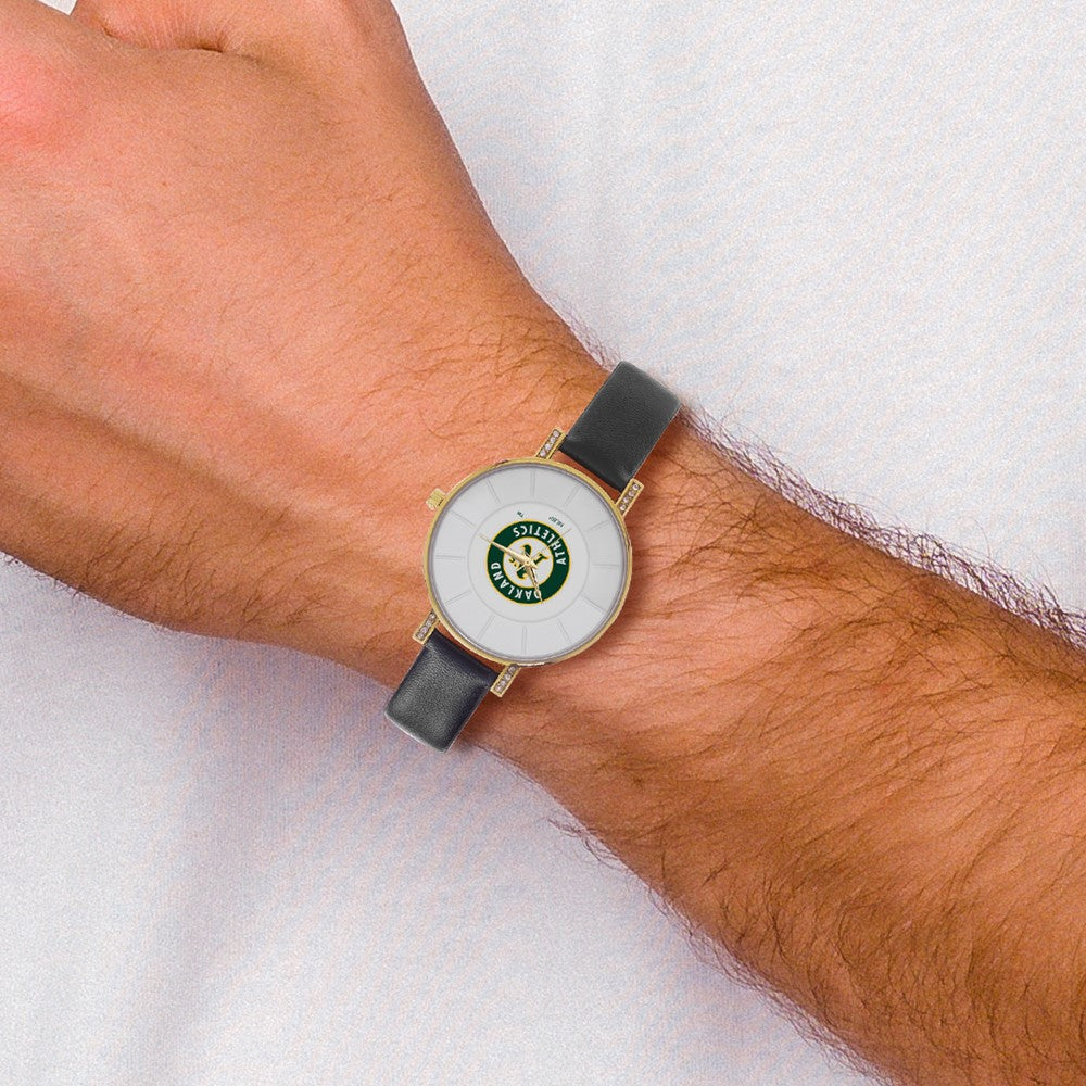 Alternate view of the MLB Ladies Oakland Athletics Lunar Watch by The Black Bow Jewelry Co.