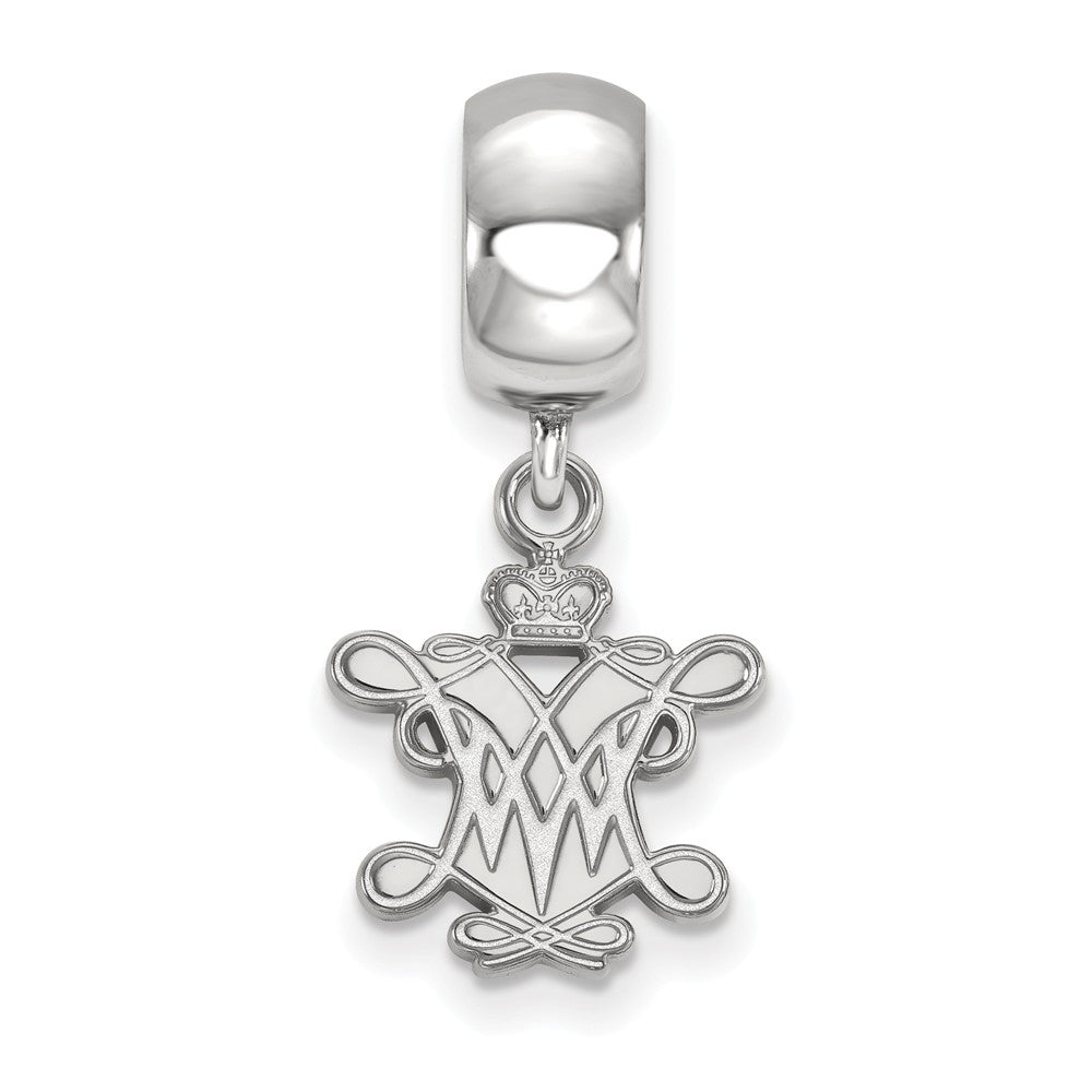 Alternate view of the Sterling Silver William and Mary Small Dangle Bead Charm by The Black Bow Jewelry Co.