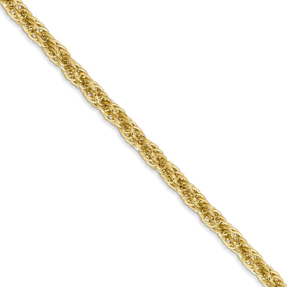 3.3mm 14k Yellow Gold Diamond Cut Hollow Rope Chain Necklace, Item C9508 by The Black Bow Jewelry Co.
