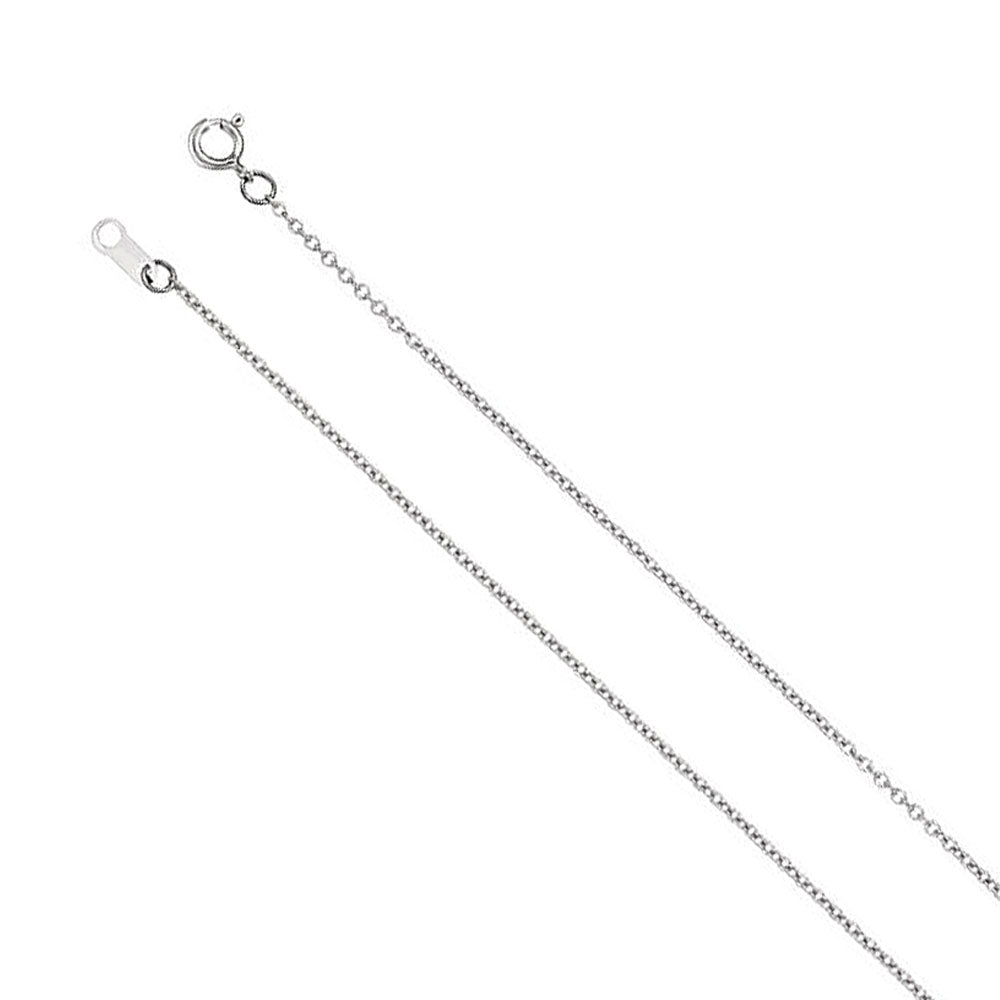 Alternate view of the Youth 1mm 14k White, Yellow or Rose Gold Cable Chain Necklace, 15 Inch by The Black Bow Jewelry Co.