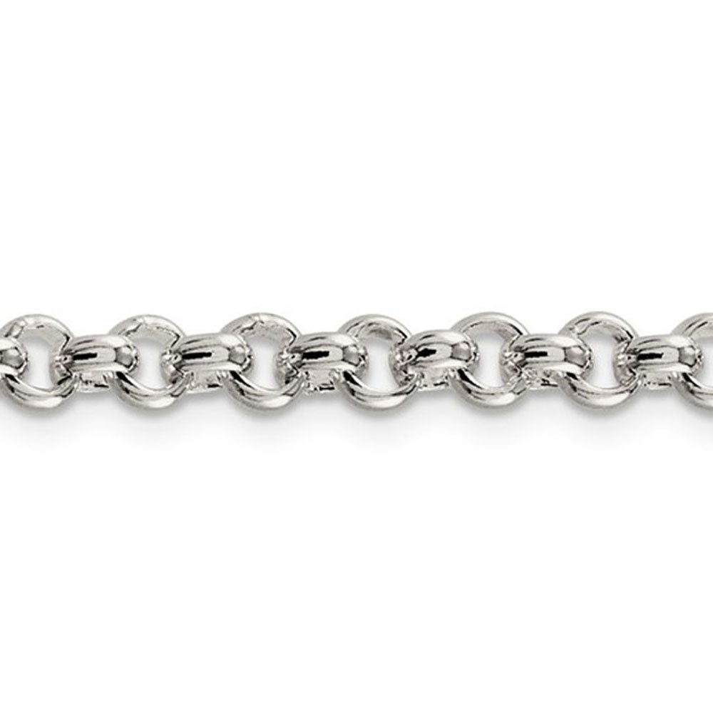 Alternate view of the Men&#39;s 5mm, Sterling Silver Solid Rolo Chain Necklace by The Black Bow Jewelry Co.