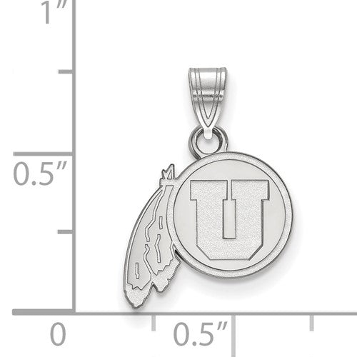 Alternate view of the Sterling Silver U. of Utah Small Pendant by The Black Bow Jewelry Co.