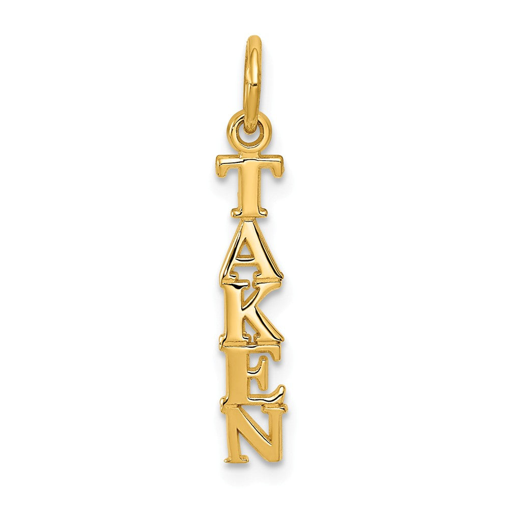 14k Yellow Gold Taken Charm or Pendant, 4mm, Item P25901 by The Black Bow Jewelry Co.