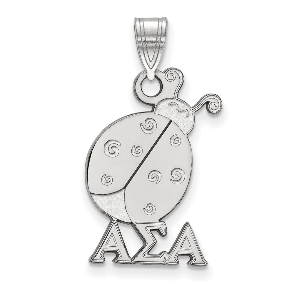 Sterling Silver Alpha Sigma Alpha Medium Pendant, Item P27292 by The Black Bow Jewelry Co.