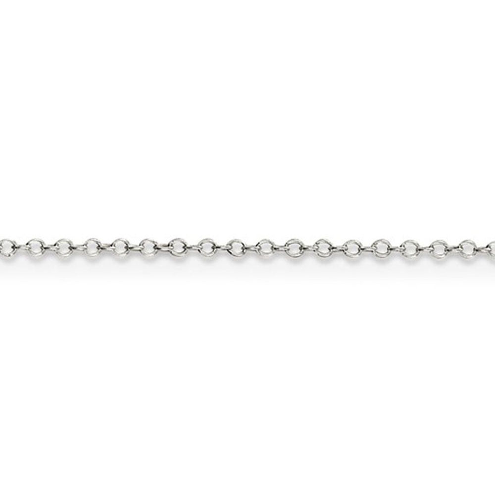 Alternate view of the Sterling Silver 1mm Solid Cable Chain Anklet by The Black Bow Jewelry Co.